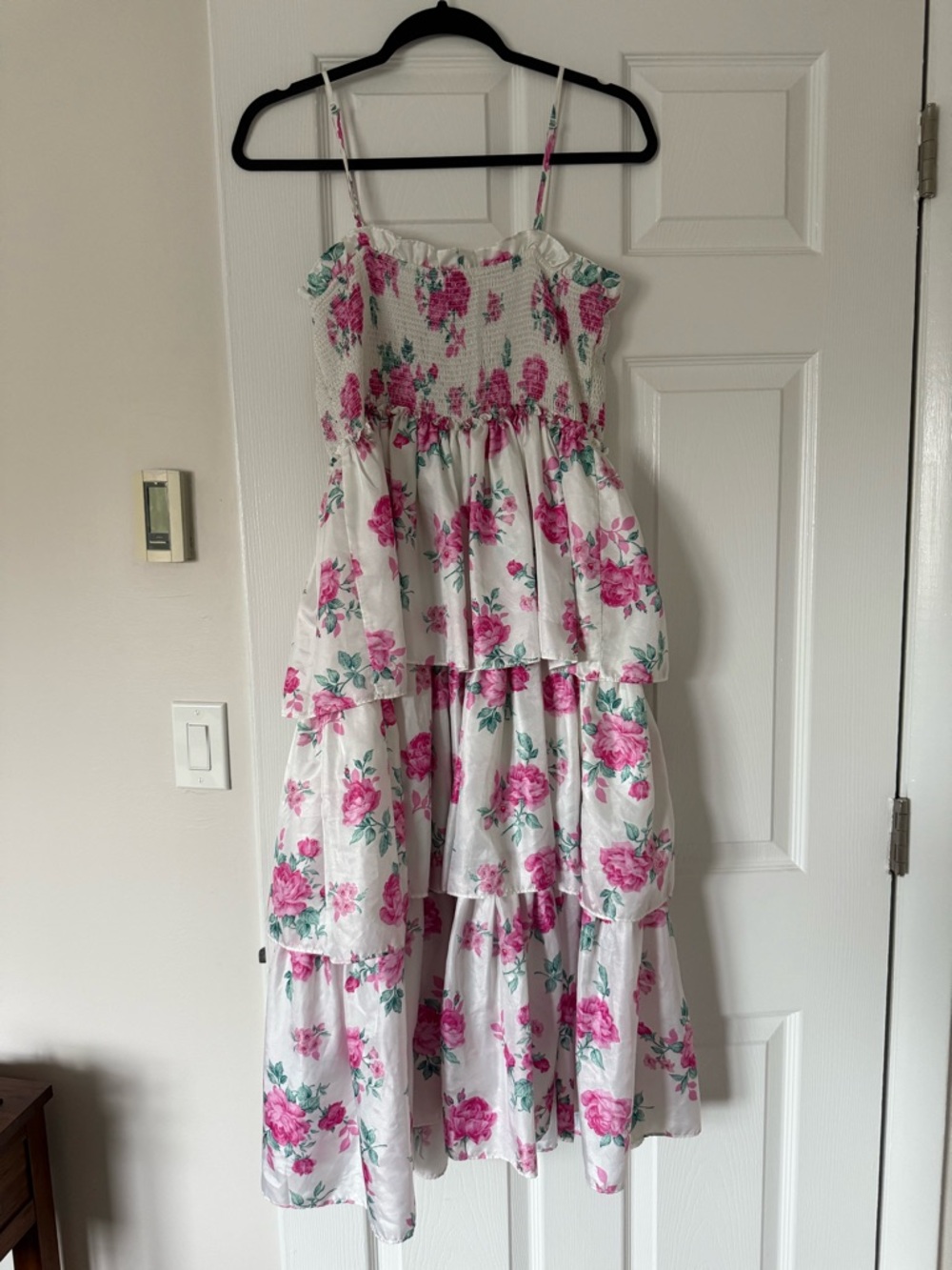 LoveShackFancy Target White Dress with Pink Rose Print - Picture 4 of 4